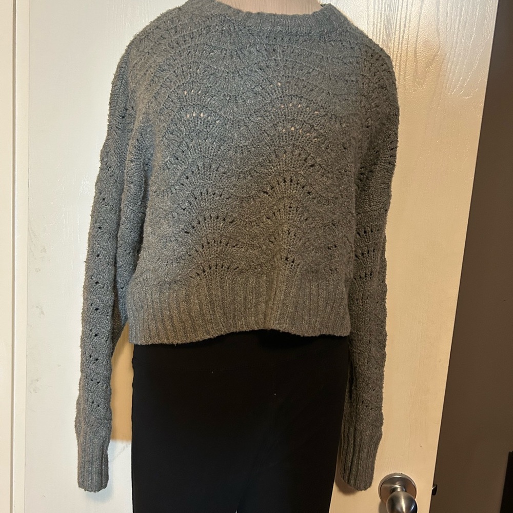 American Eagle Outfitters Gray Knit Sweater
